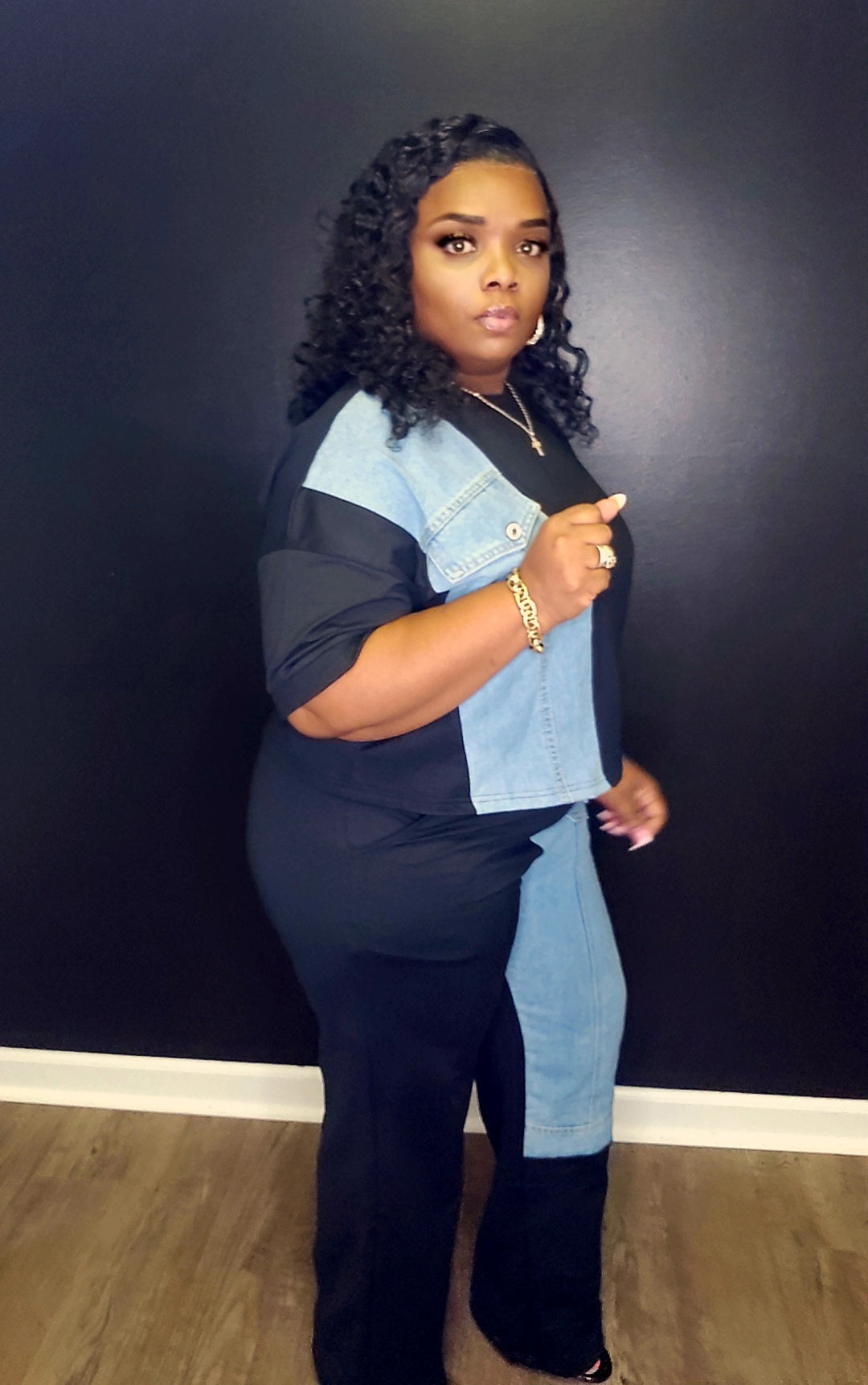 Black and Denim Set