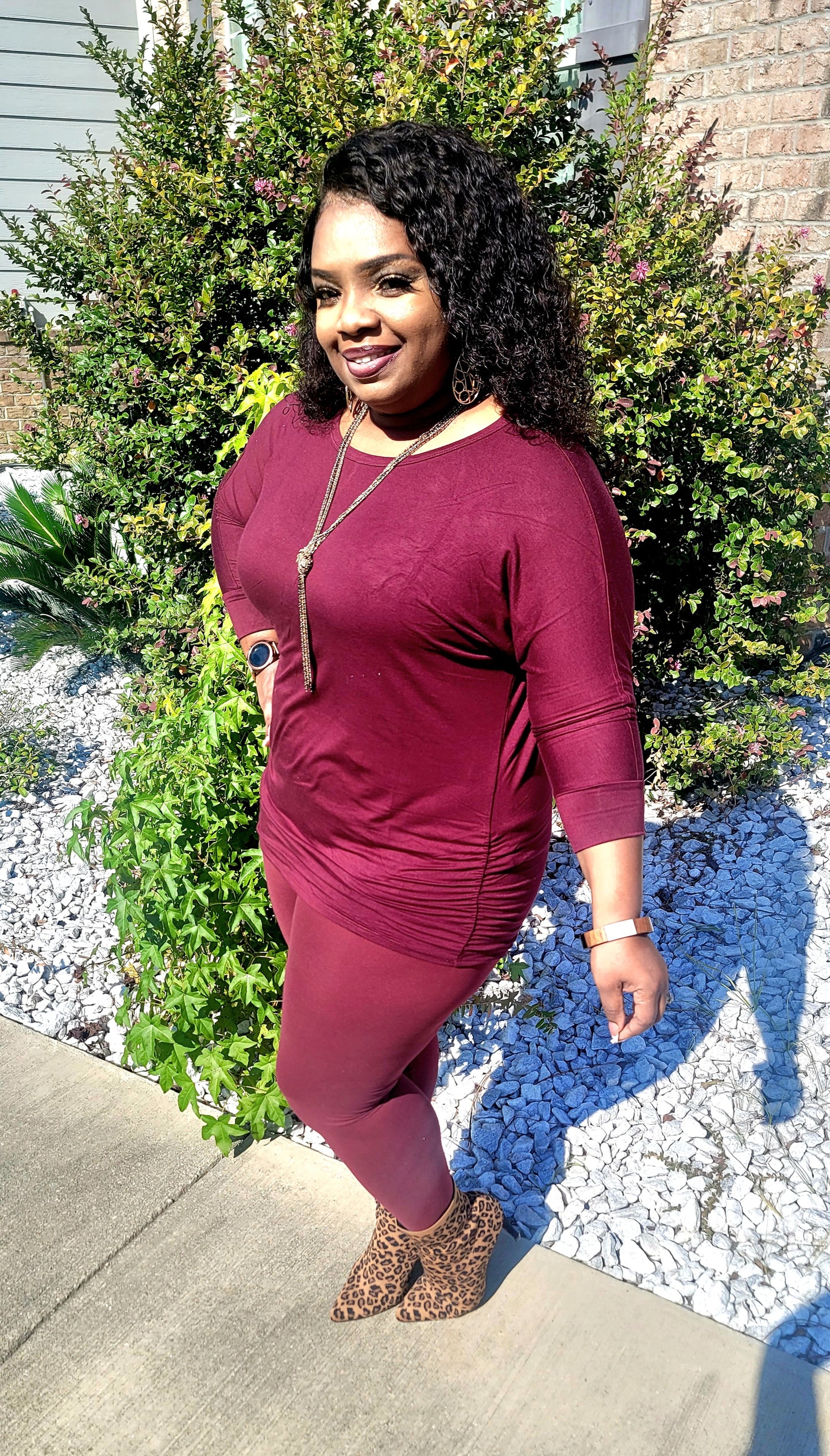 Sassy Burgandy scrunch set