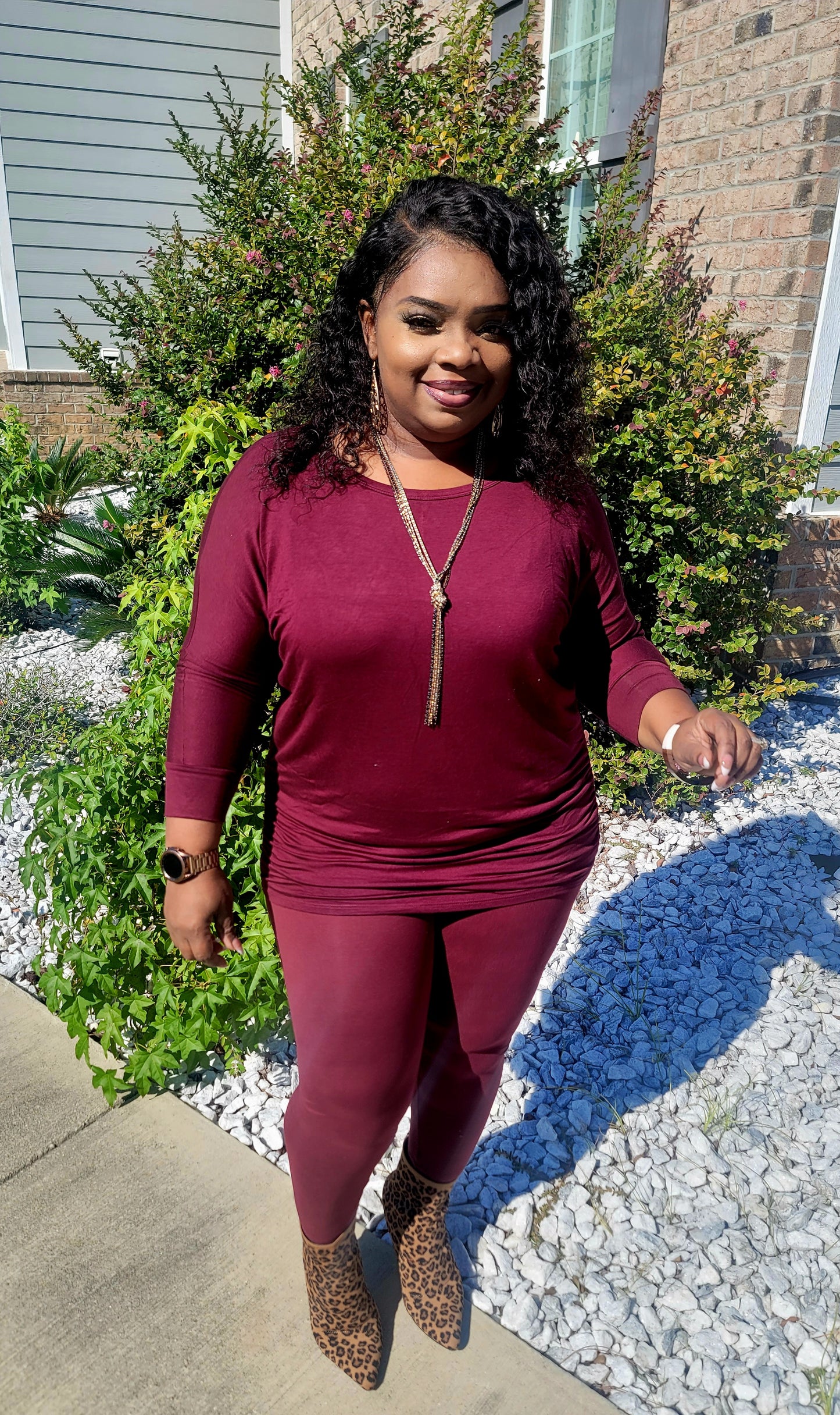 Sassy Burgandy scrunch set
