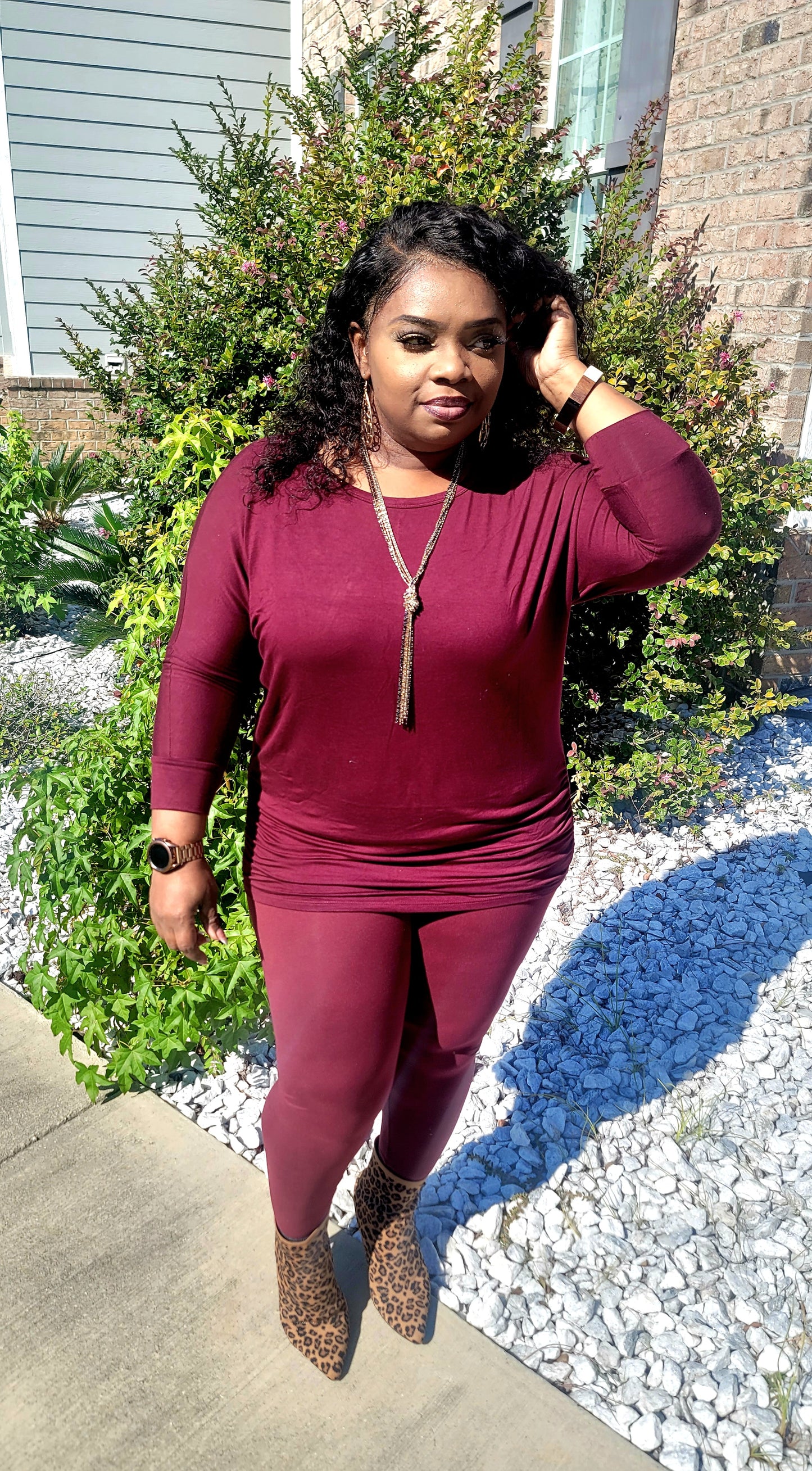 Sassy Burgandy scrunch set