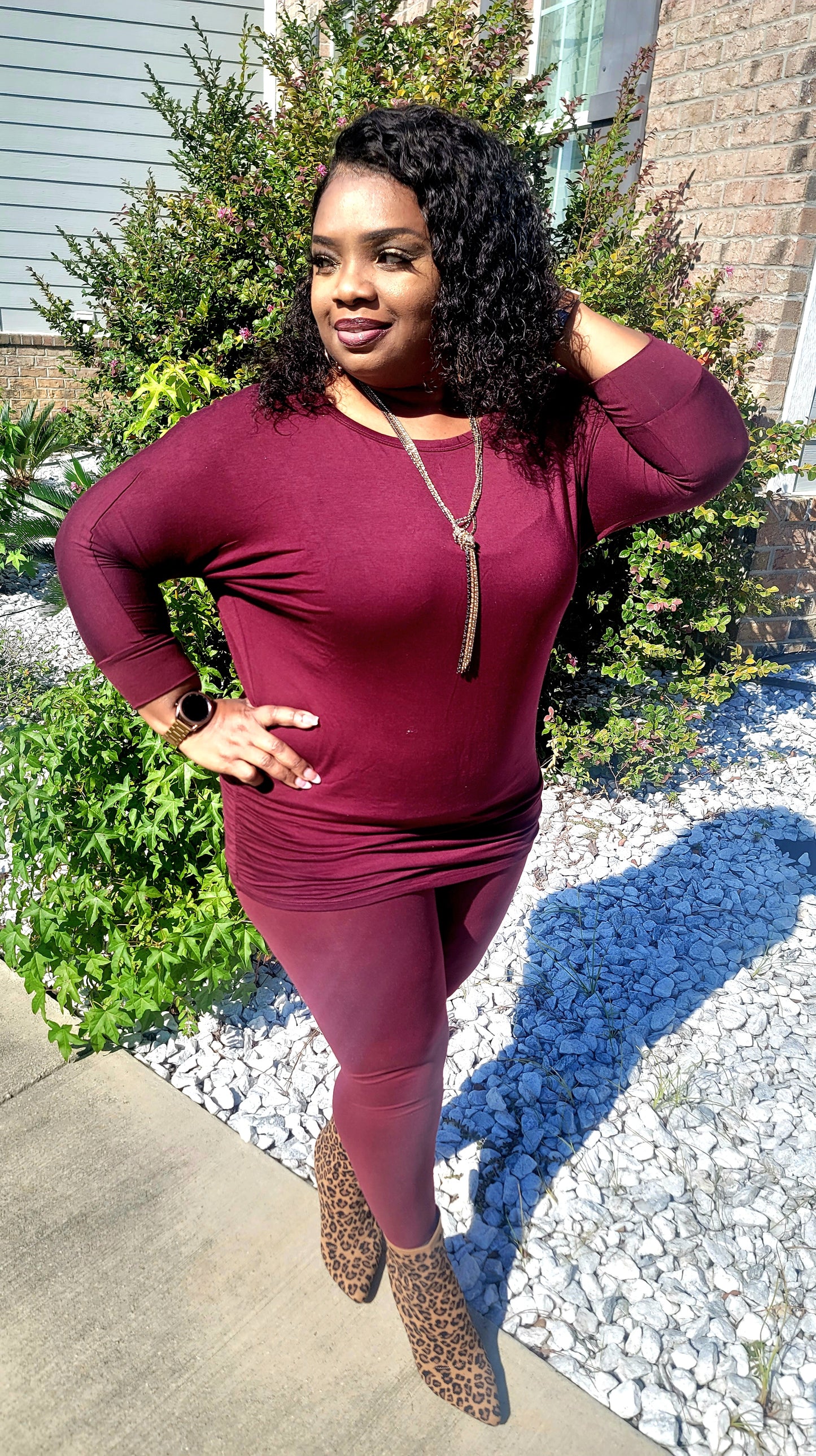 Sassy Burgandy scrunch set