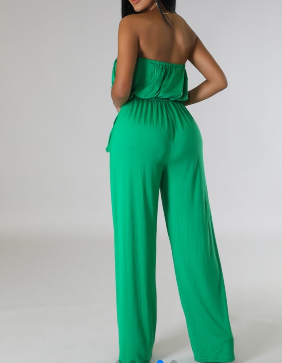 Cargo Jumpsuit ( Kelly green)
