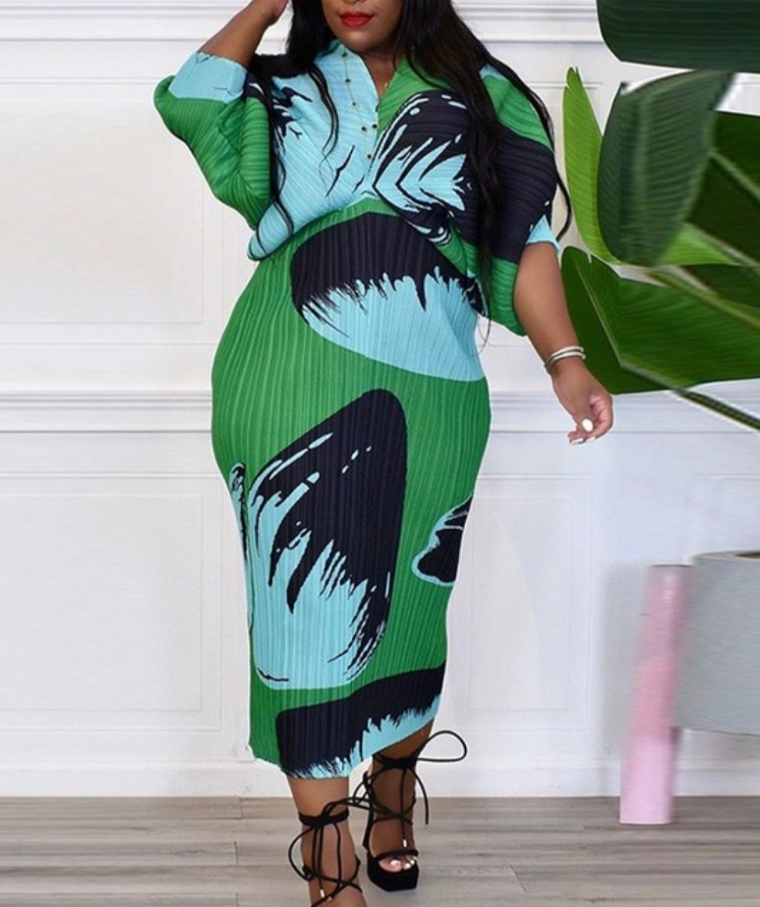 Green Multi Royalty dress