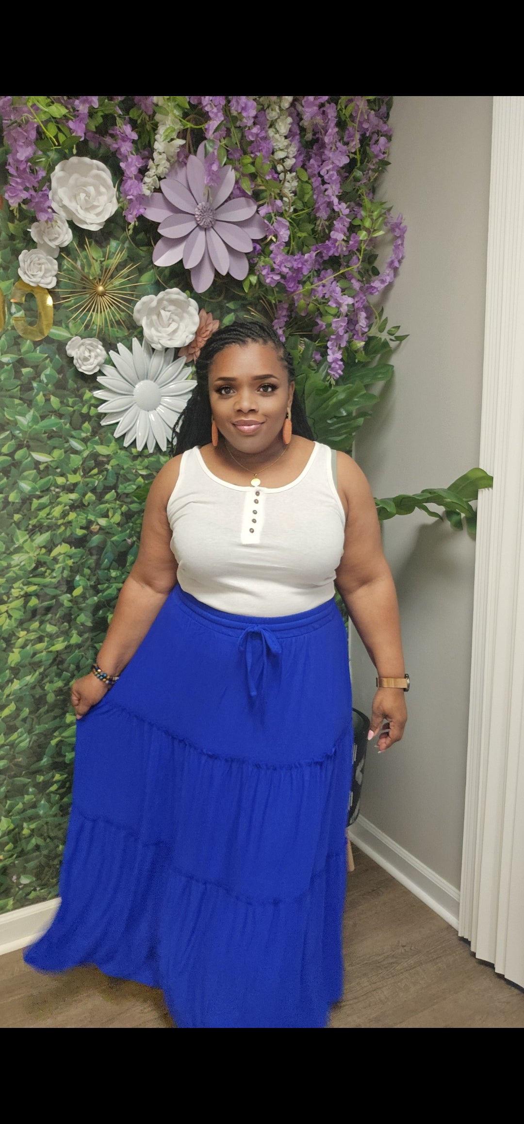 Tiered Spring Maxi ( royal blue)