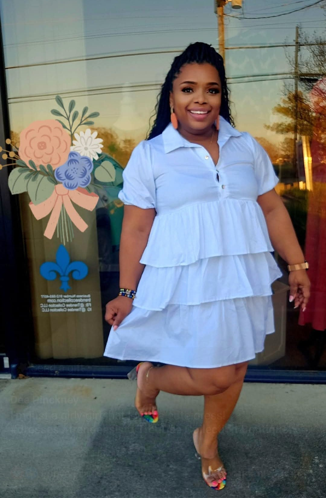 Layer up Baby doll dress ( white)
