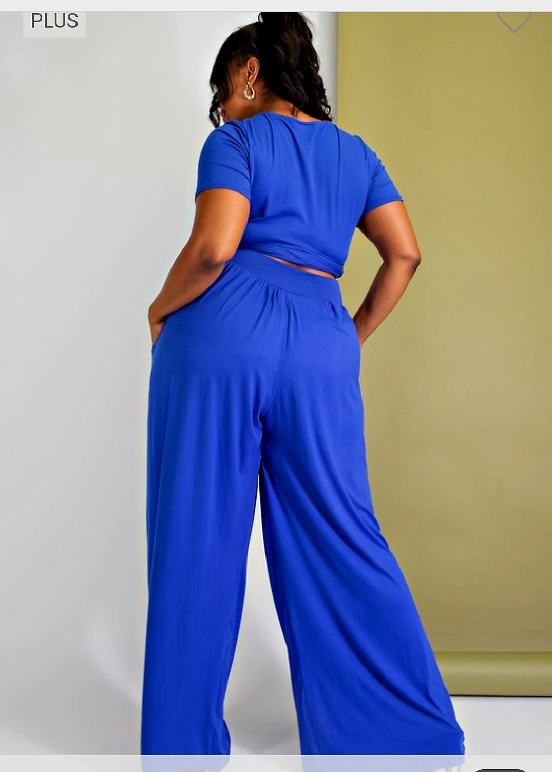 Wrap around pants set (royalblue)