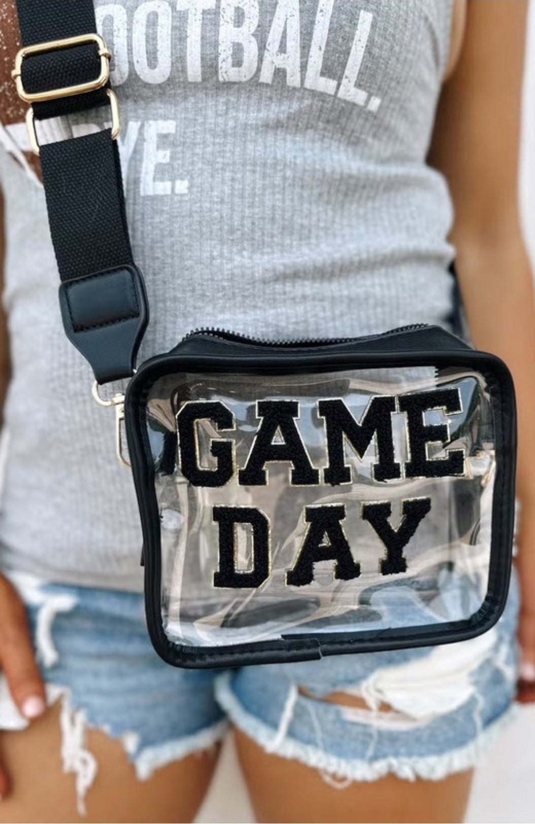 Game day black crossbody