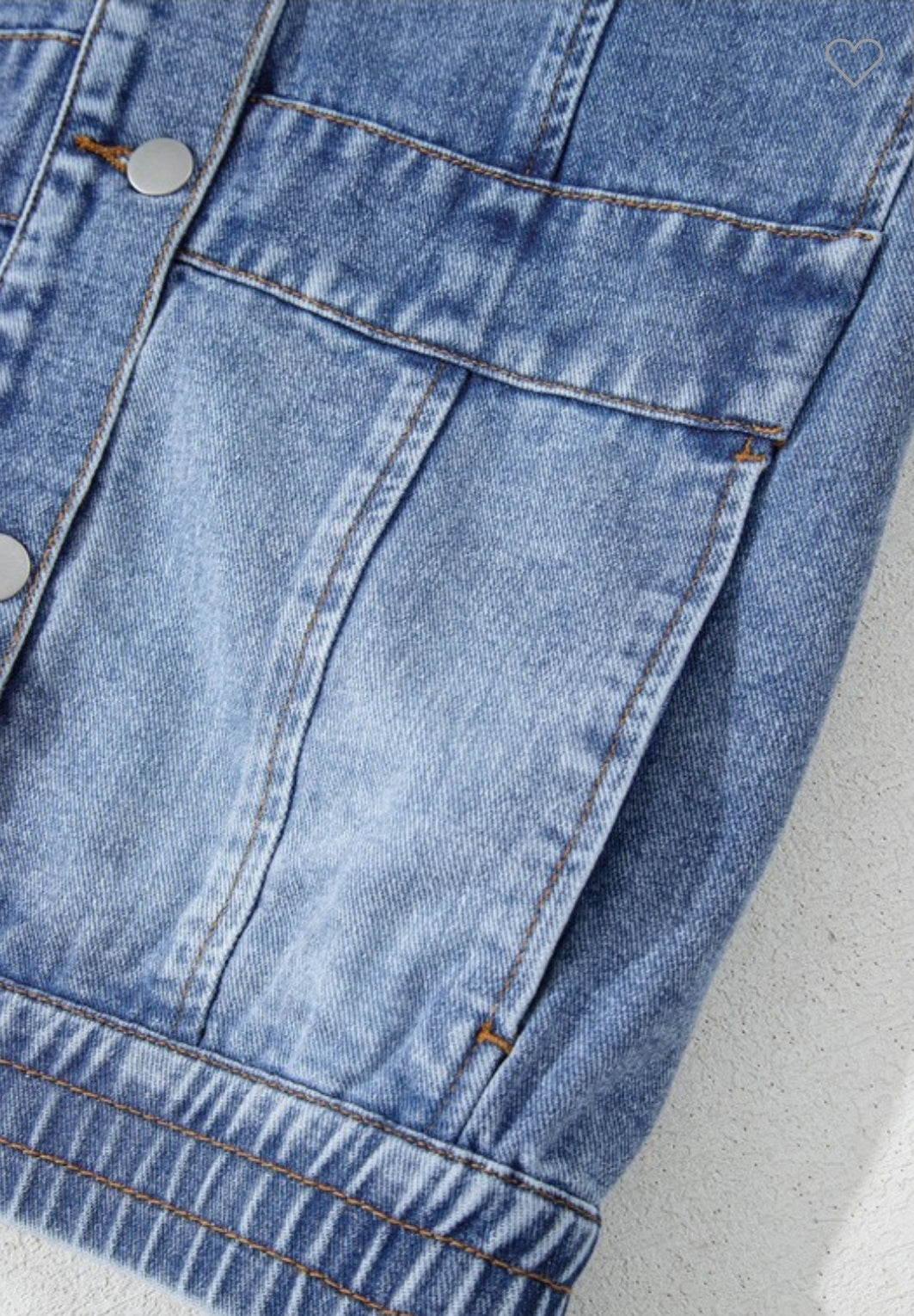 Game day Denim jean vest