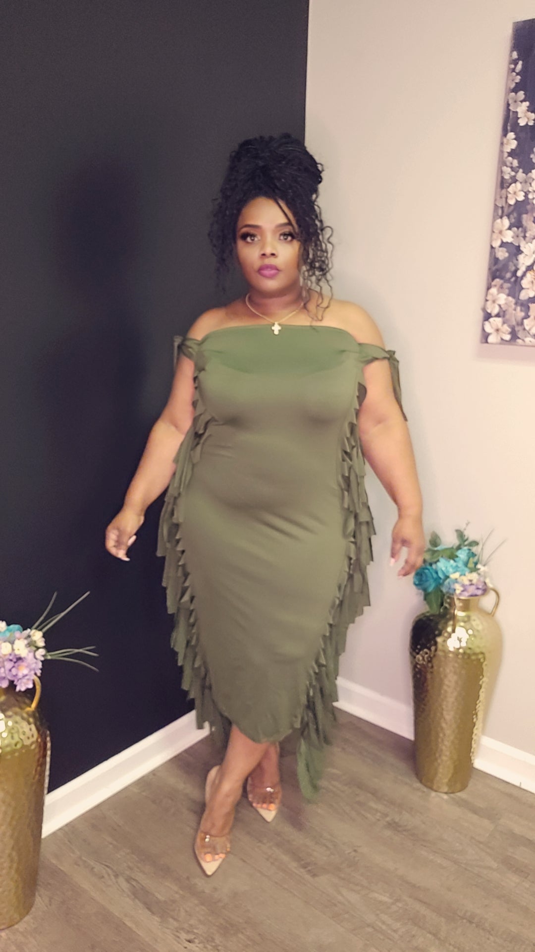 Perfect match dress ( olive)