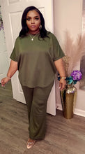 Load image into Gallery viewer, Fall Vibes Flare Set (Olive Green)