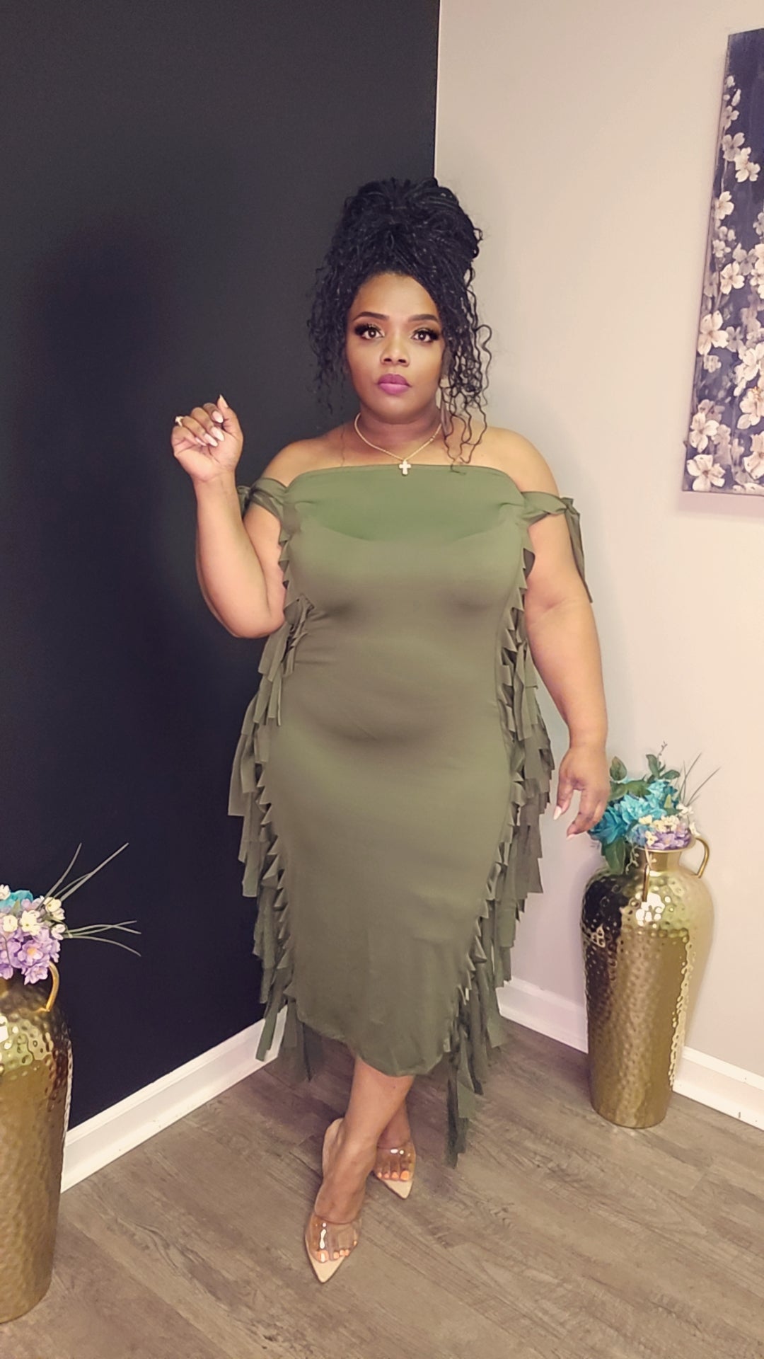 Perfect match dress ( olive)