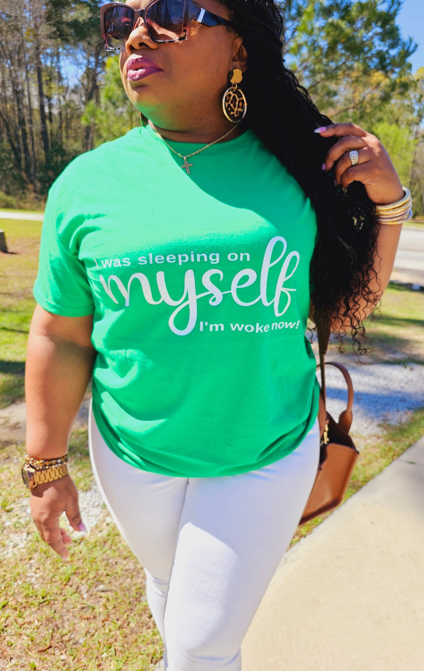 Stay woke tee UNISEX (Green)