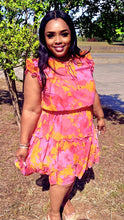Load image into Gallery viewer, Coral Paradise Ruffle Dress