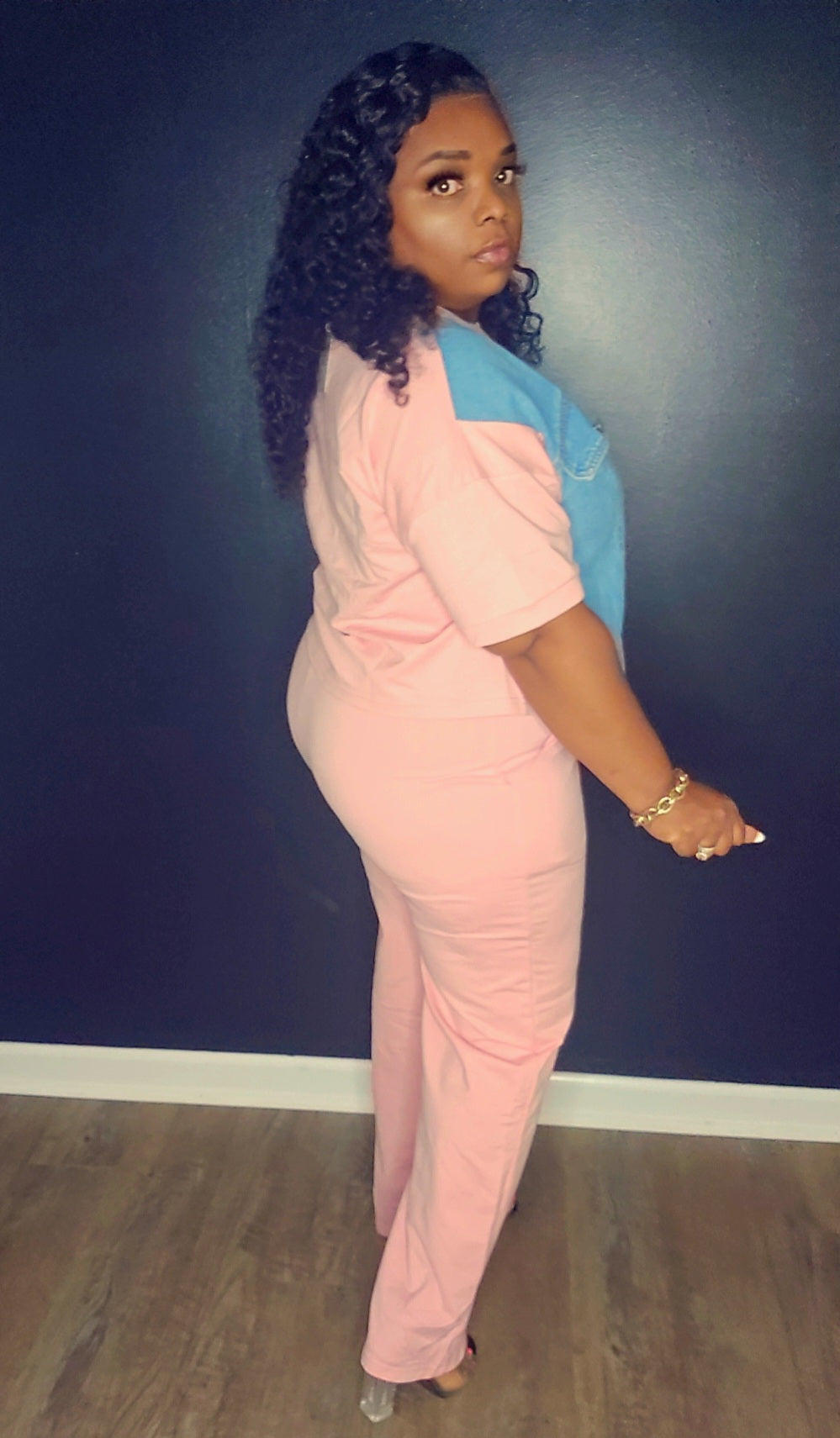 Pink & Denim set