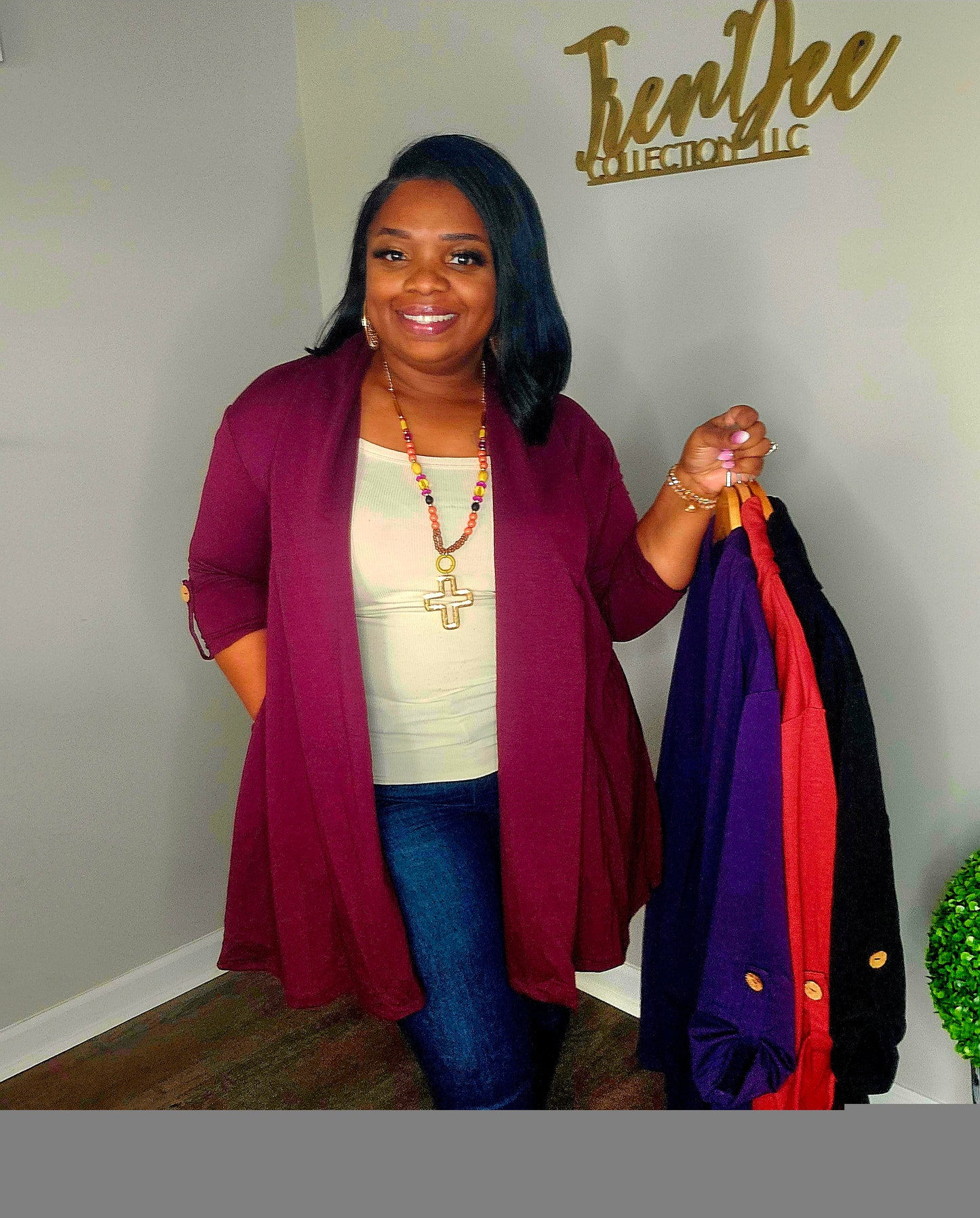 Get Cozy Cardigan (Burgandy)