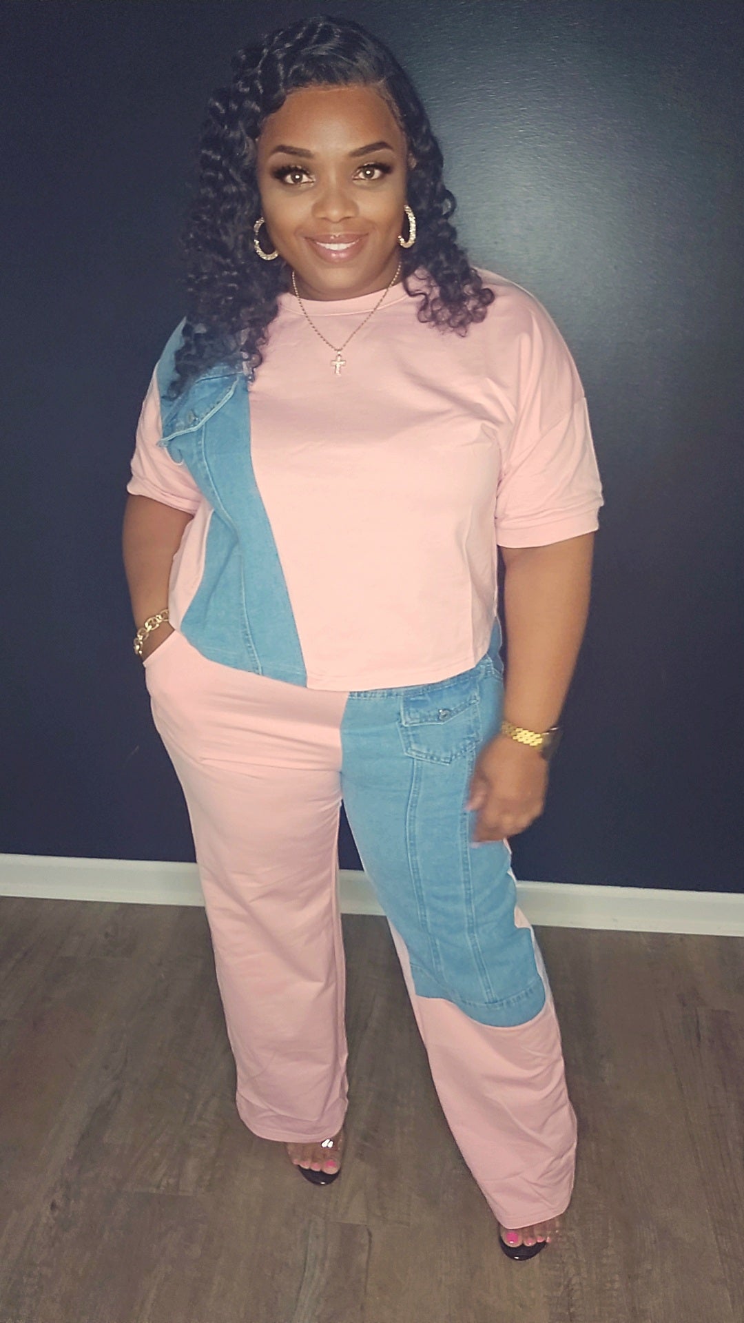 Pink & Denim set