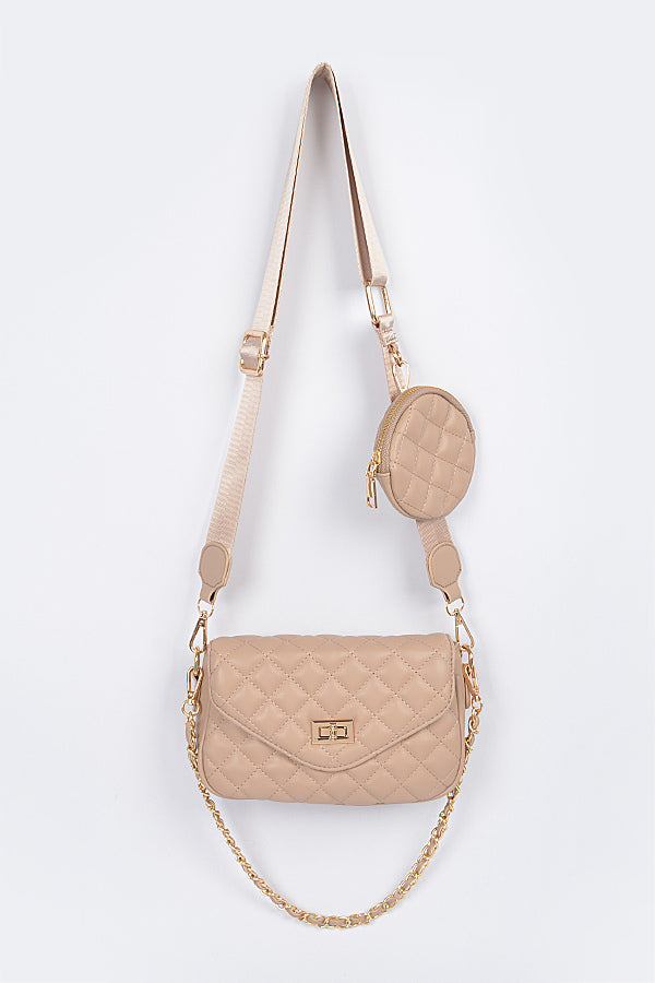 Nude Chain Link Purse