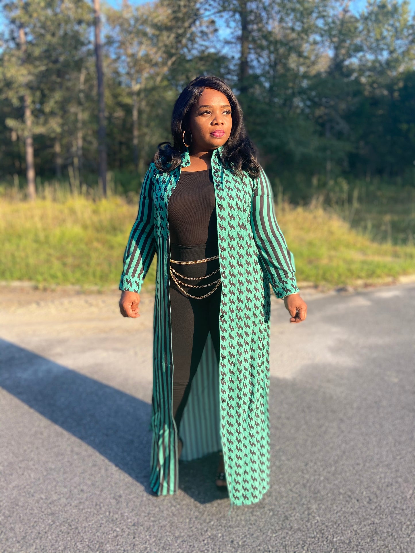 Money Green Trench Dress