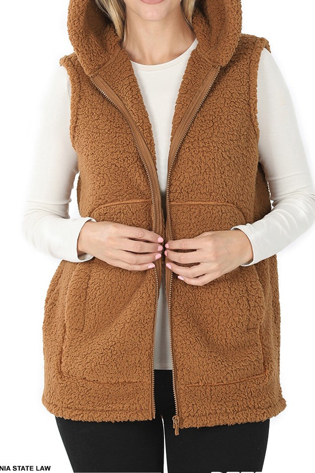 Camel Love Sherpa vest