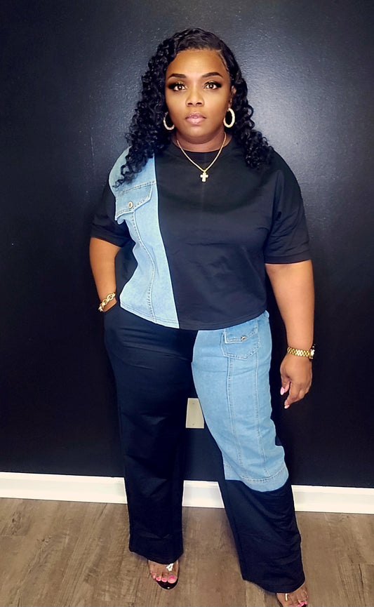 Black and Denim Set