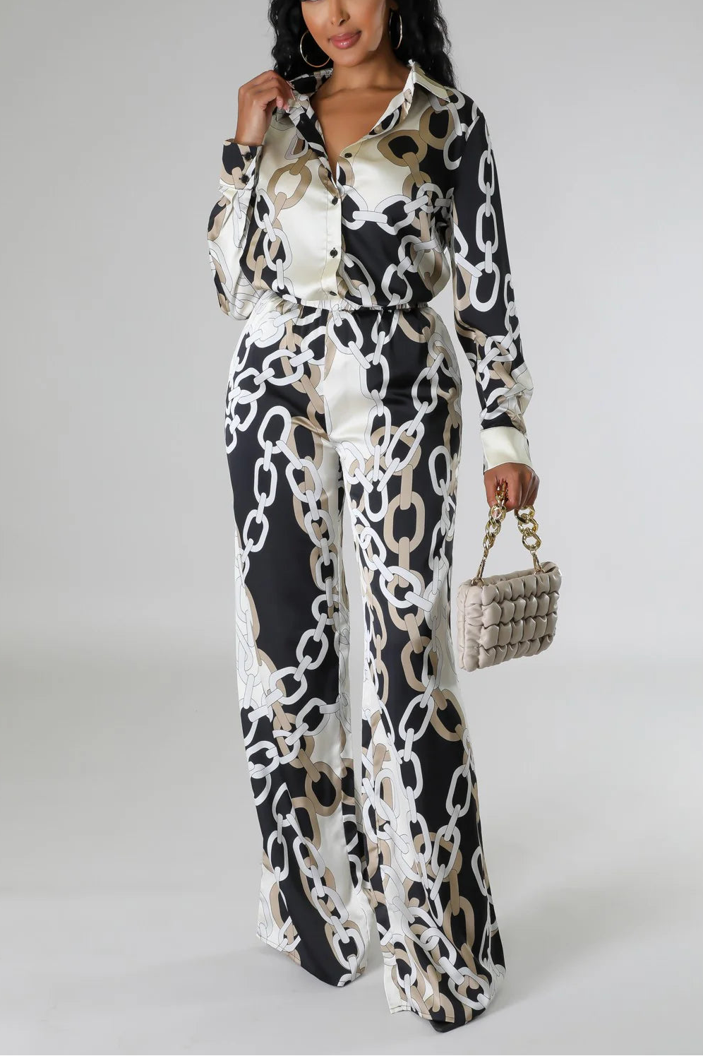 Broken chain pant set