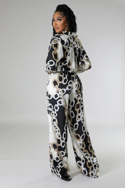 Broken chain pant set