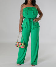 Load image into Gallery viewer, Cargo Jumpsuit ( Kelly green)
