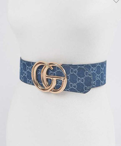 Denim GG belt