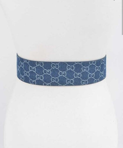 Denim GG belt