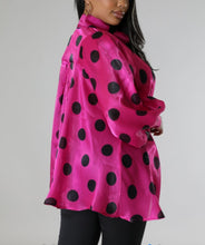 Load image into Gallery viewer, Sassy Holiday Blouse magenta/black
