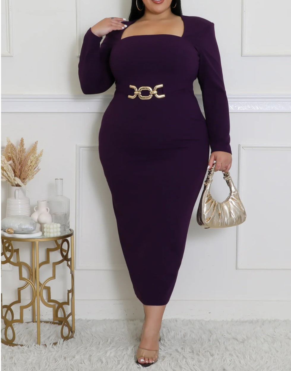 fitted lace wedding dress Purple Royalty Dress – TrenDee Collection