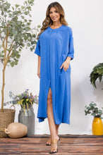 Load image into Gallery viewer, Flowy button down pocket dress
