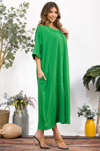 Load image into Gallery viewer, Flowy button down pocket dress
