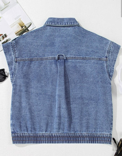 Game day Denim jean vest