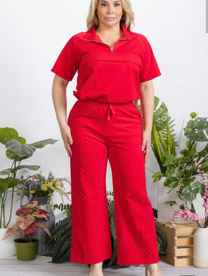Queenin pants set (Red)