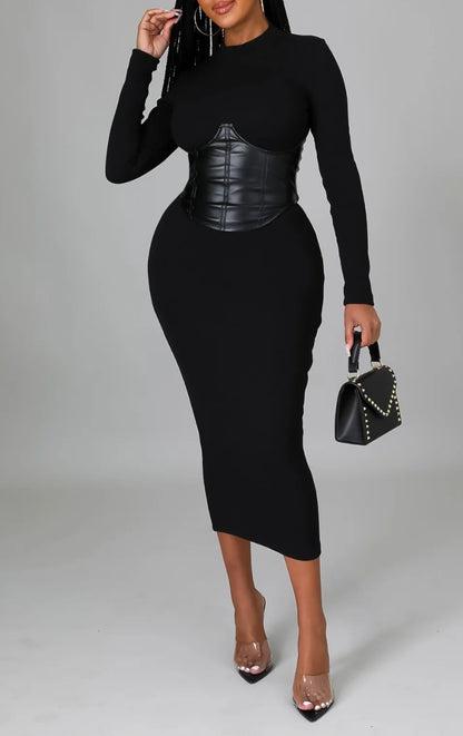 Miss Flirt dress  ( Black)