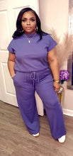 Load image into Gallery viewer, Ribbed Denim  Blue Set
