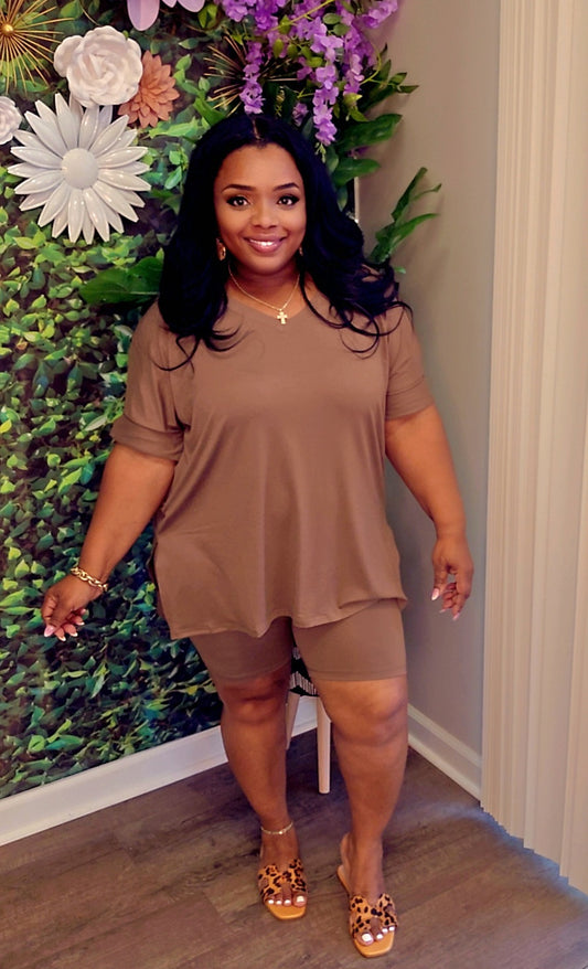 Weekend Short set (mocha)