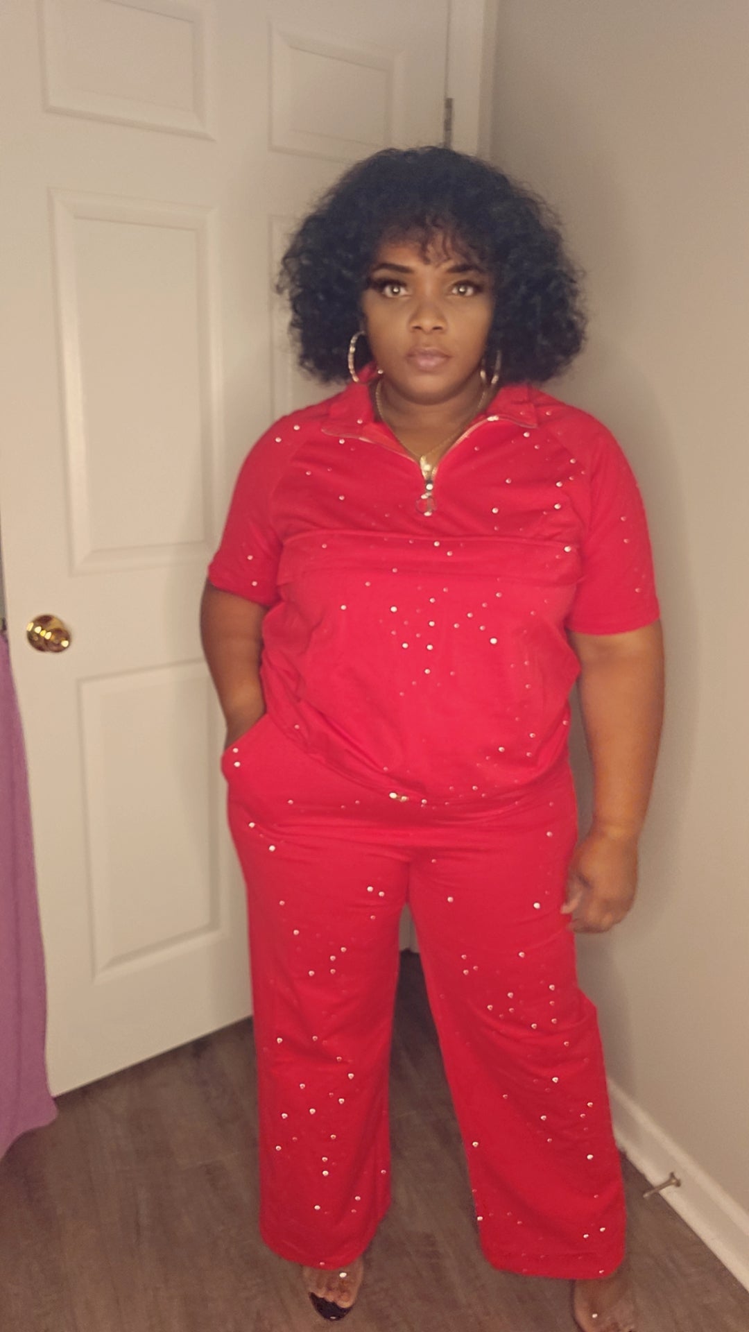 Queenin pants set (Red)
