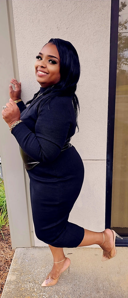 Miss Flirt dress  ( Black)