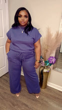 Load image into Gallery viewer, Ribbed Denim  Blue Set
