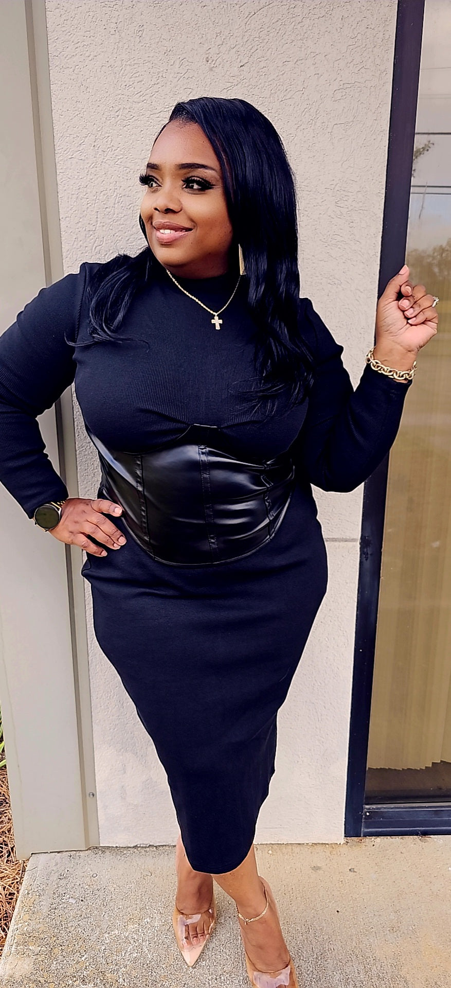 Miss Flirt dress  ( Black)