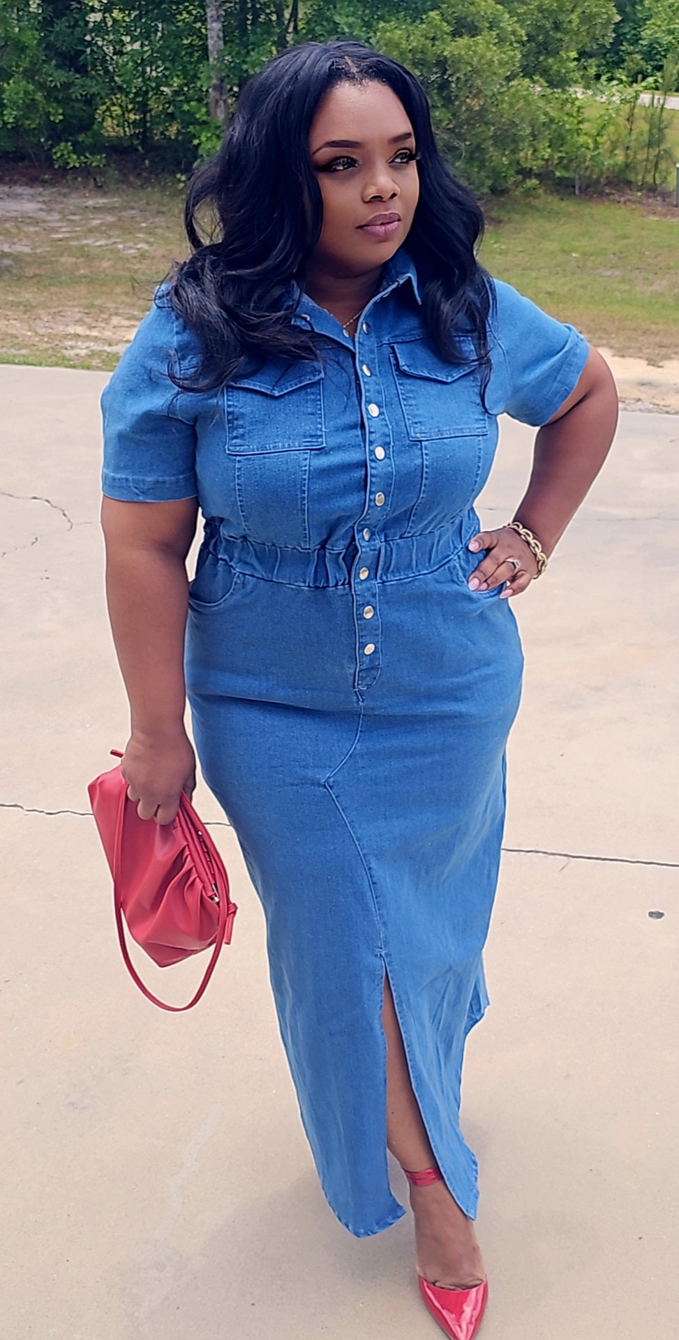 Newe Year New Me Denim Dress – TrenDee Collection