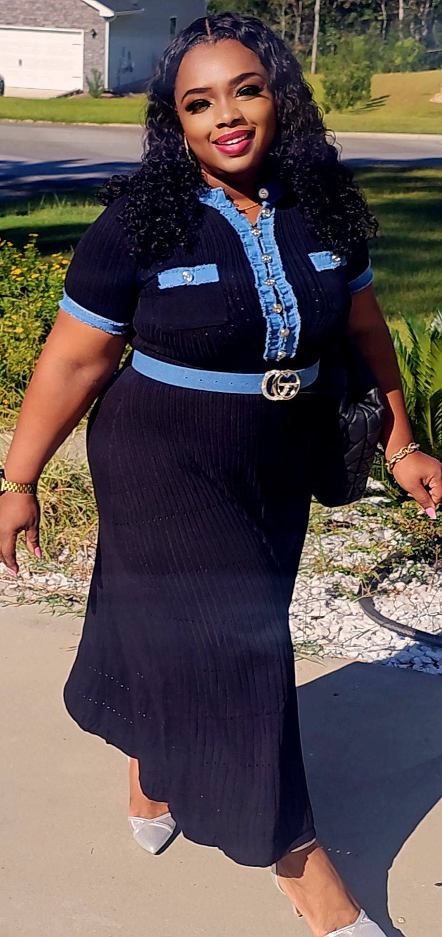 Denim Trim Maxi