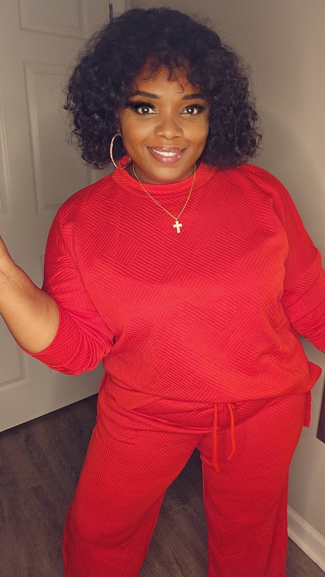 Red textured set