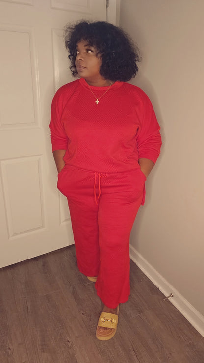 Red textured set