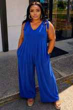 Load image into Gallery viewer, Chill Luxe Wide Leg jumpsuit (blue)
