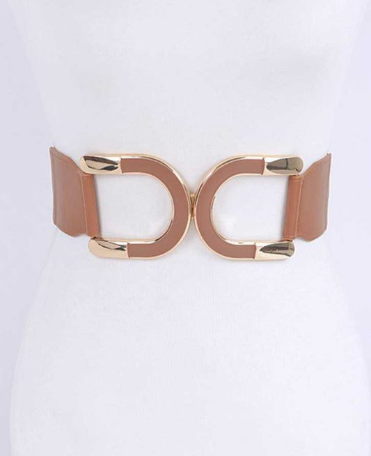 Camel brown stretch belt