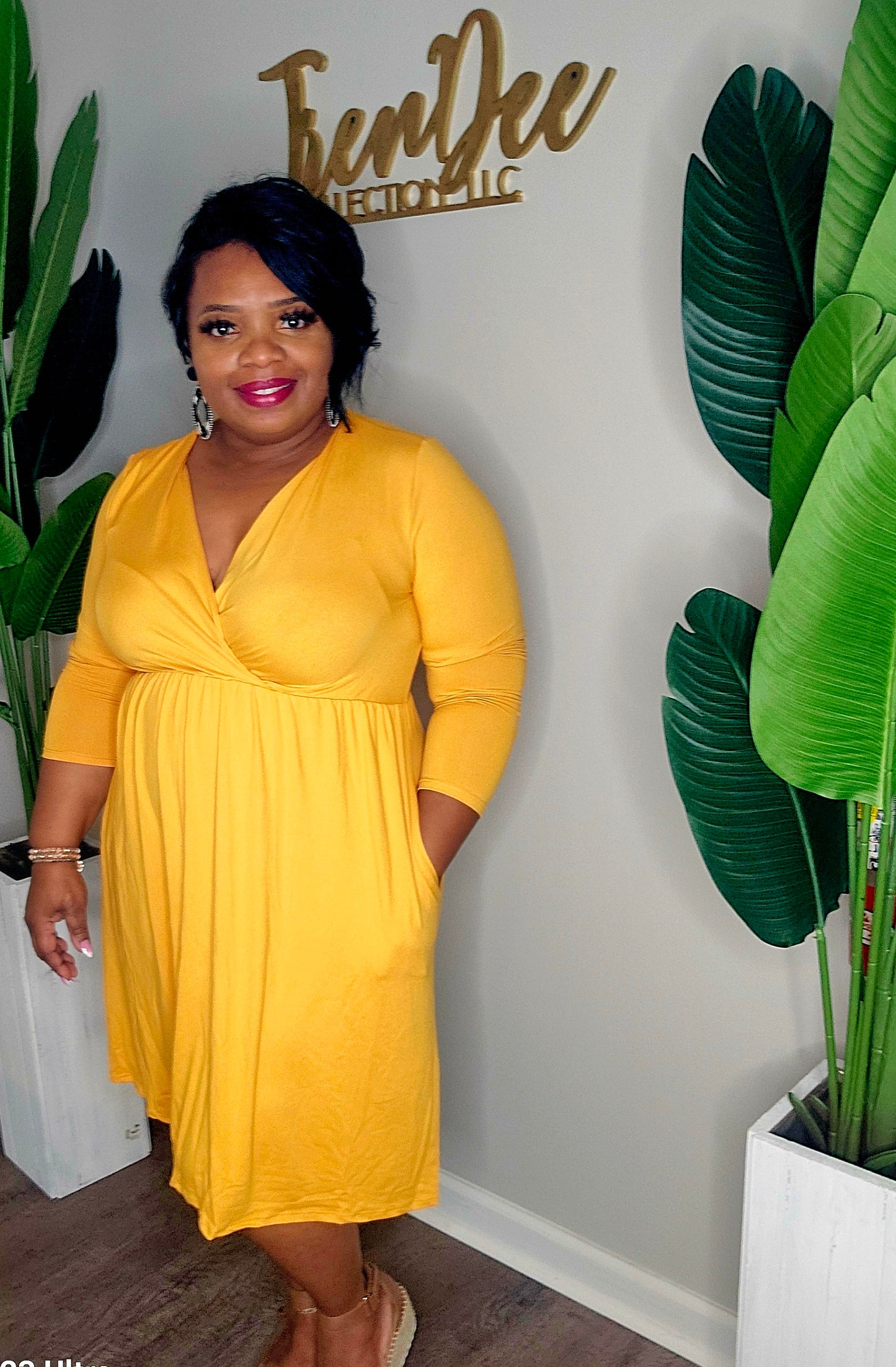 TrenDee Dress( mustard)