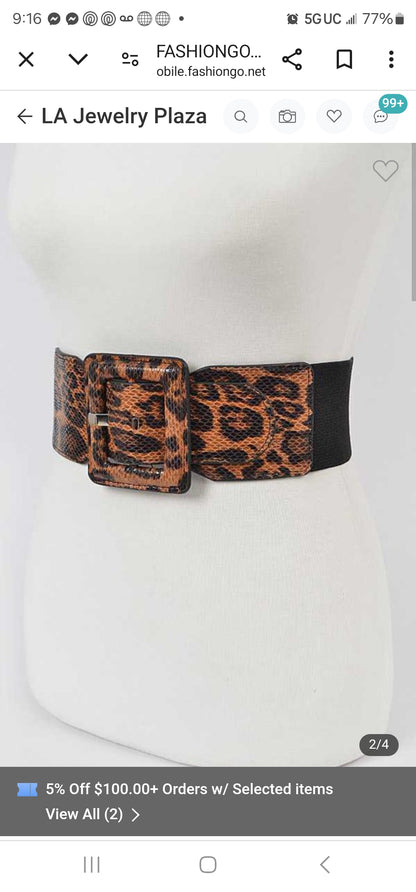 Cheetah stretch belt